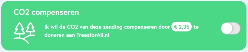 CO2 compensatie optie spoedkoerier